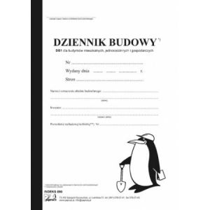 Druk Papirus Dziennik budowy A4 DB1
